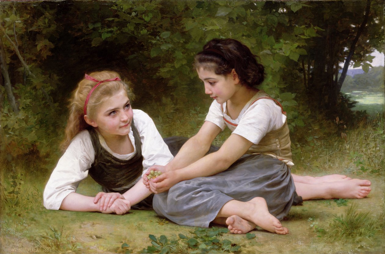 Zbieracze orzechów, 1882 autorstwa William Adolphe Bouguereau