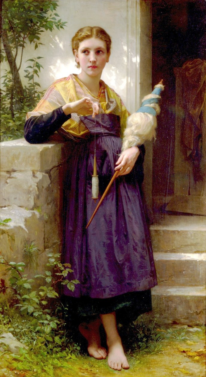 Prządka autorstwa William Adolphe Bouguereau