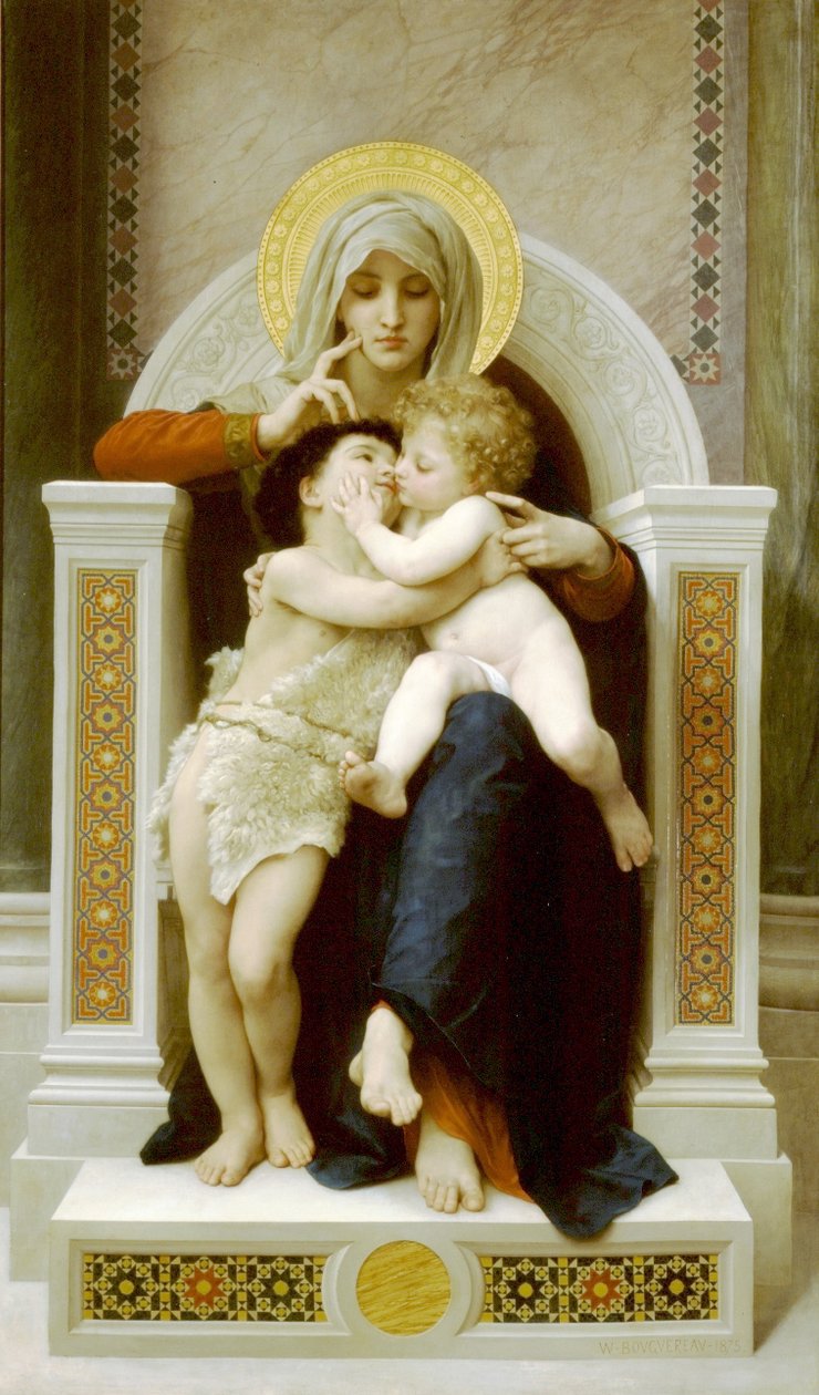 Dziewica, Jezus i św. Jan Chrzciciel autorstwa William Adolphe Bouguereau