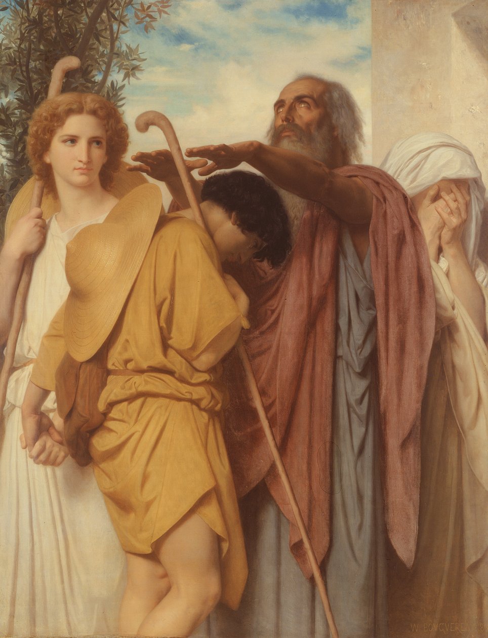 Tobiasz otrzymuje błogosławieństwo ojca, 1860 autorstwa William Adolphe Bouguereau