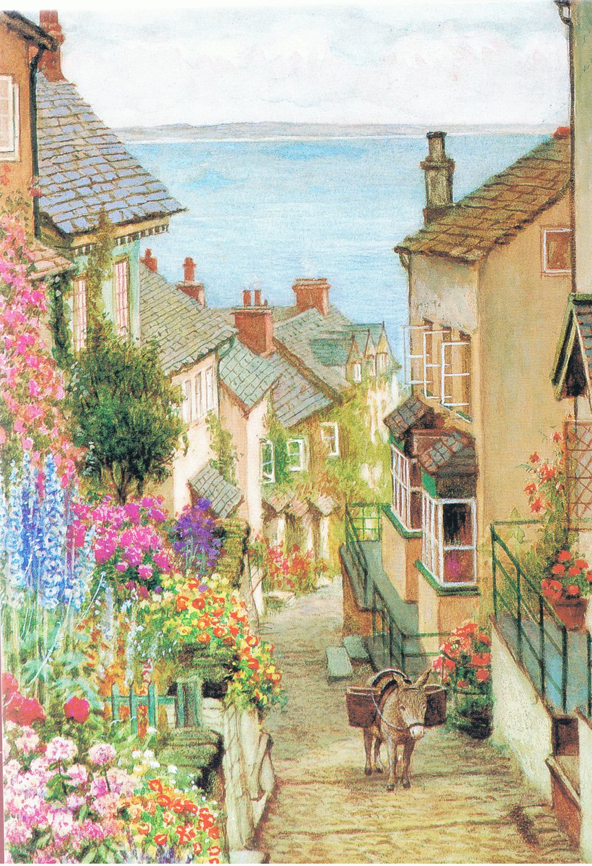 Clovelly, z nieznanego źródła autorstwa William Affleck Carruthers