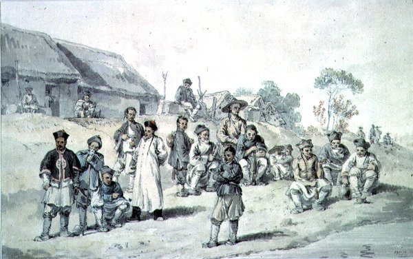 Chińczycy obserwujący ambasadę brytyjską (Lord Macartneys) autorstwa William Alexander