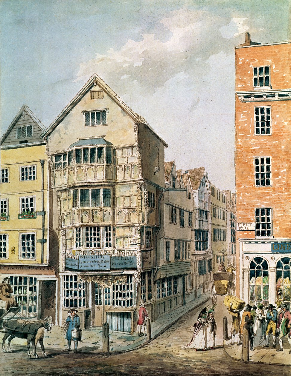 Róg Fleet Street i Chancery Lane autorstwa William Alexander