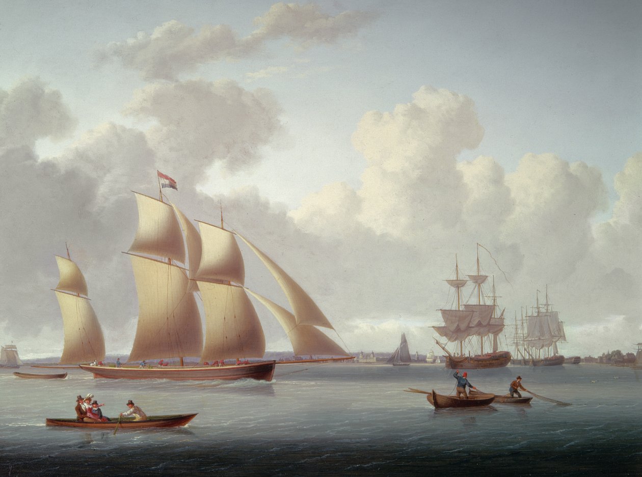 Holenderskie i inne statki u wybrzeży Greenwich autorstwa William Anderson