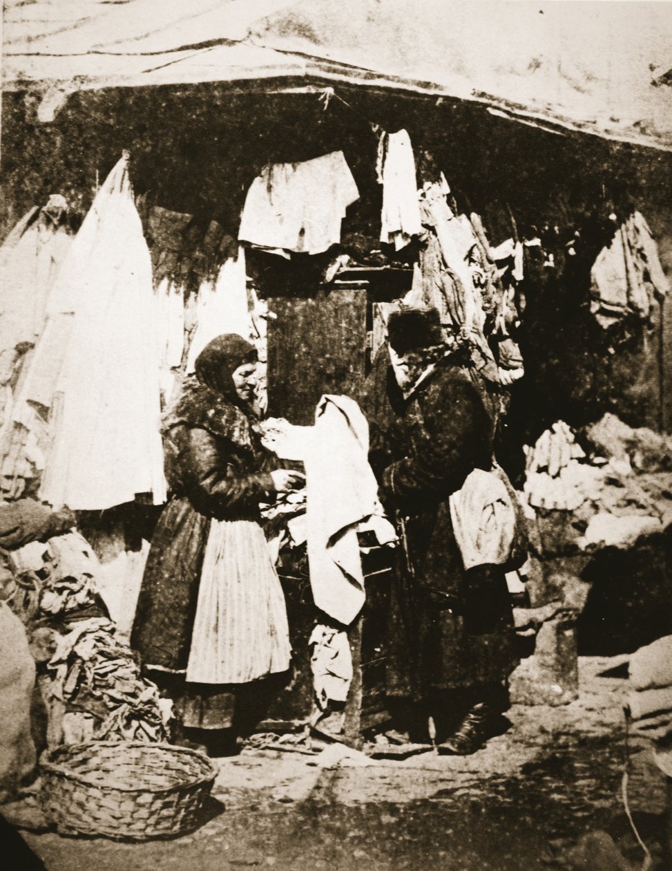 Targowisko, Sankt Petersburg, ok. 1868 r. (zdjęcie w sepii) autorstwa William Andreevich Carrick