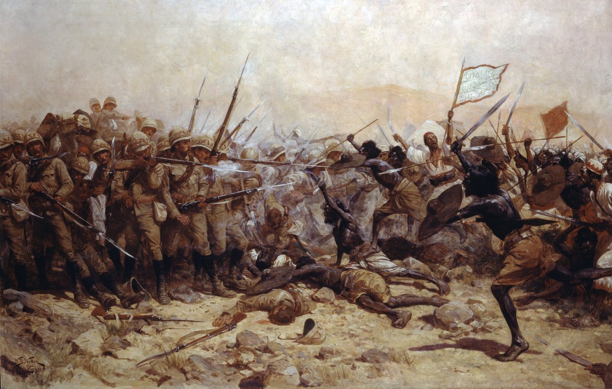 Bitwa pod Abu Klea, 17 stycznia 1885 r., 1896 r. autorstwa William Barnes Wollen
