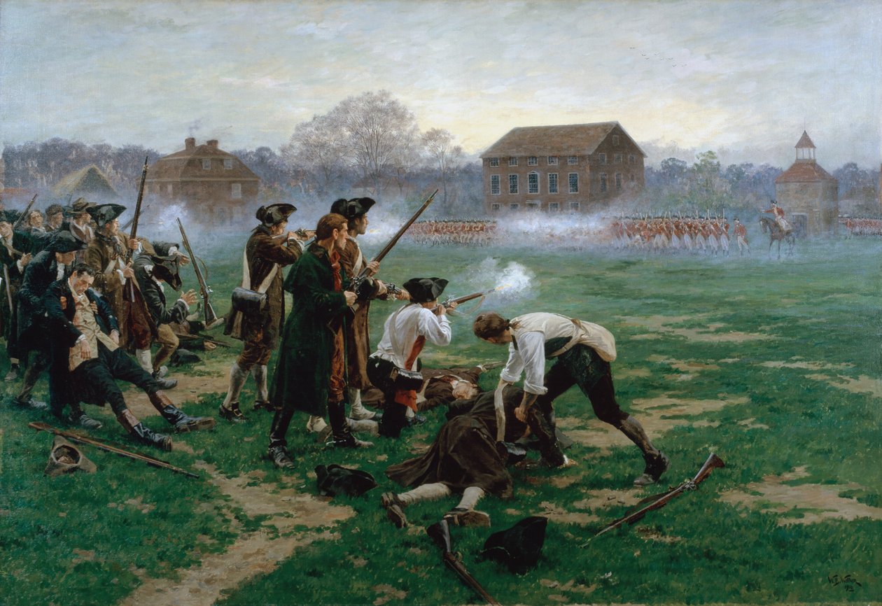 Bitwa pod Lexington, 19 kwietnia 1775, 1910 autorstwa William Barnes Wollen