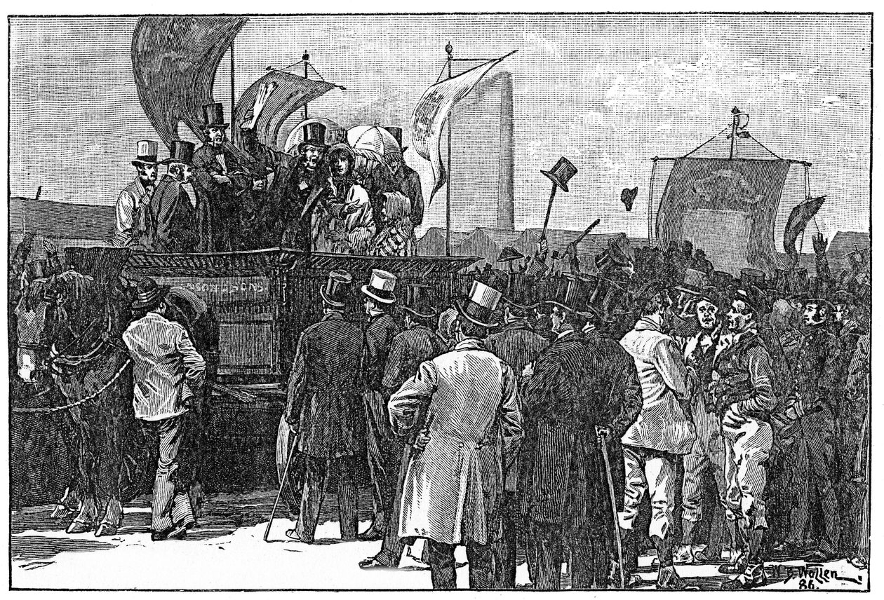 Demonstracja czartystów na Kennington Common, 10 kwietnia 1848, 1886 autorstwa William Barnes Wollen
