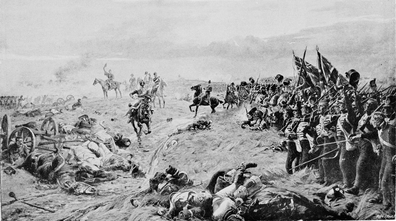Waterloo: „Linia posuwa się naprzód!”, ok. 1910 r. autorstwa William Barnes Wollen