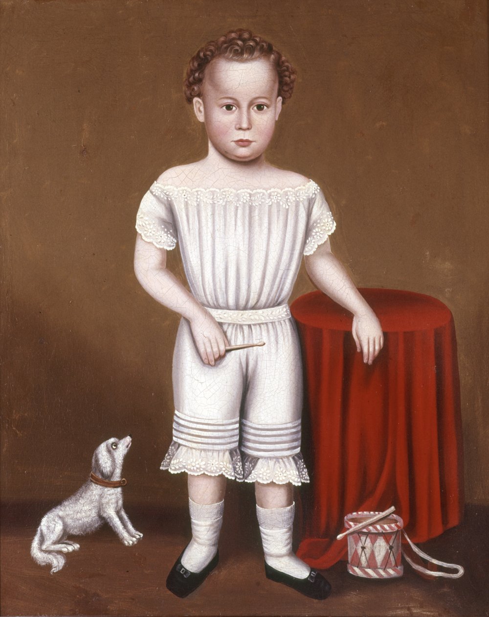 Chłopiec z blaszanym bębenkiem, ok.1845 autorstwa William Bartol