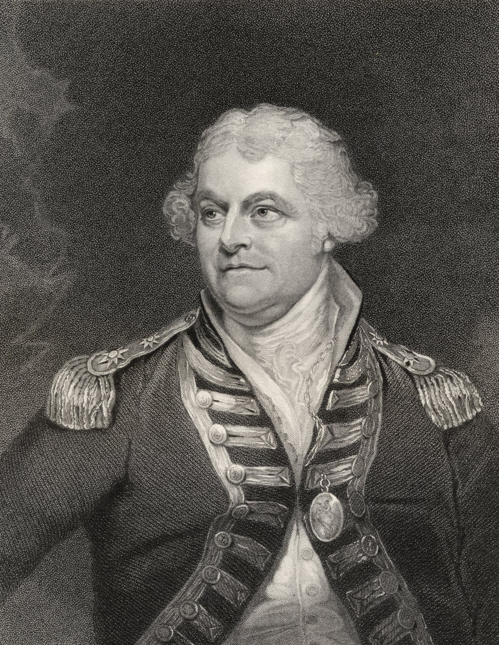 Alan Gardner, sztychowany przez Fennera, z "Narodowej Galerii Portretów, tom III", wydana ok. 1835 autorstwa William Beechey