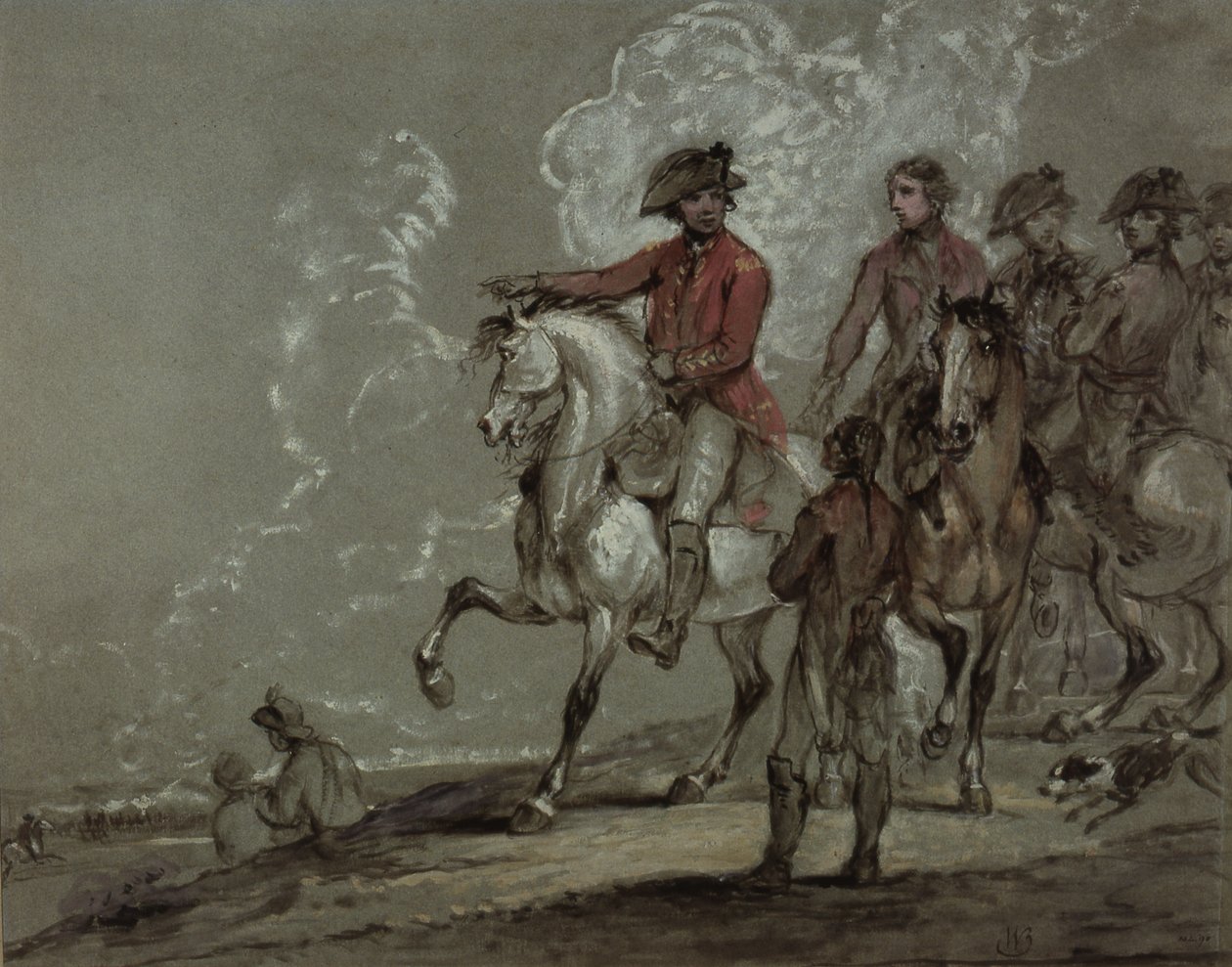 King George III, recenzowanie 10. Dragonów autorstwa William Beechey