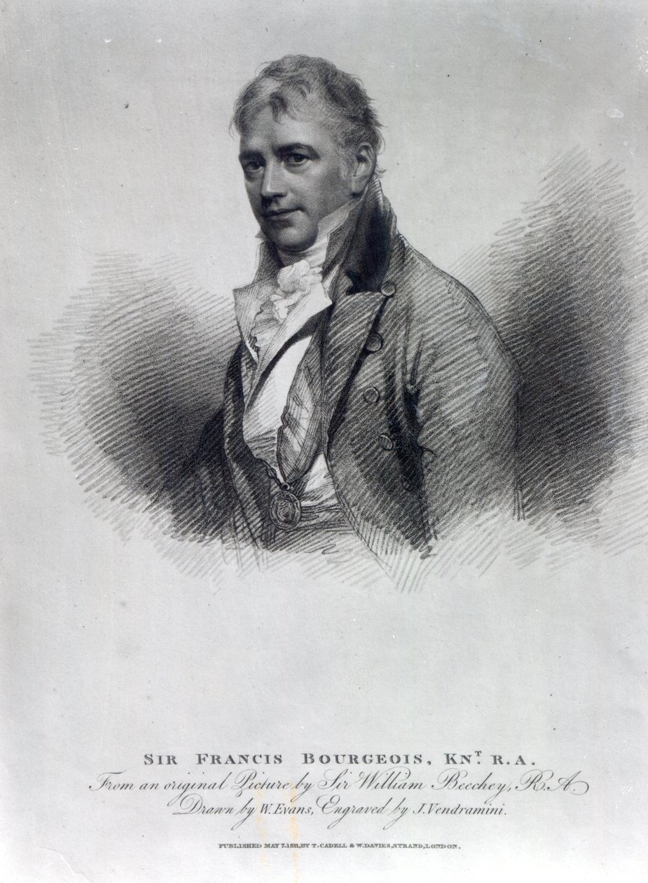 Sir Francis Bourgeois, według rysunku W. Evansa, sztychowane przez J. Vendramini, 1811 autorstwa William Beechey