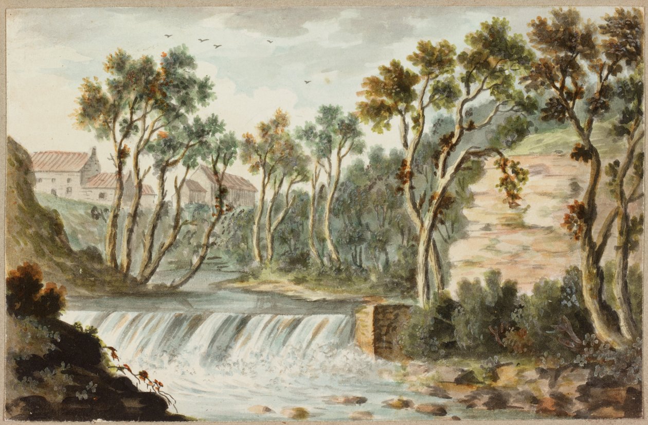 Scena z Northumberland (ołówek i akwarela na papierze) autorstwa William Beilby