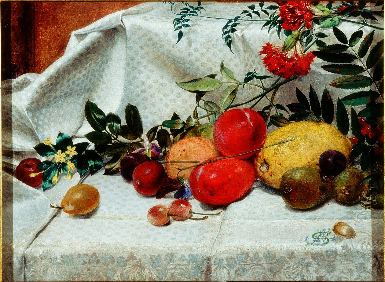 Studium Kwiatów i Owoców, 1860 autorstwa William Bell Scott