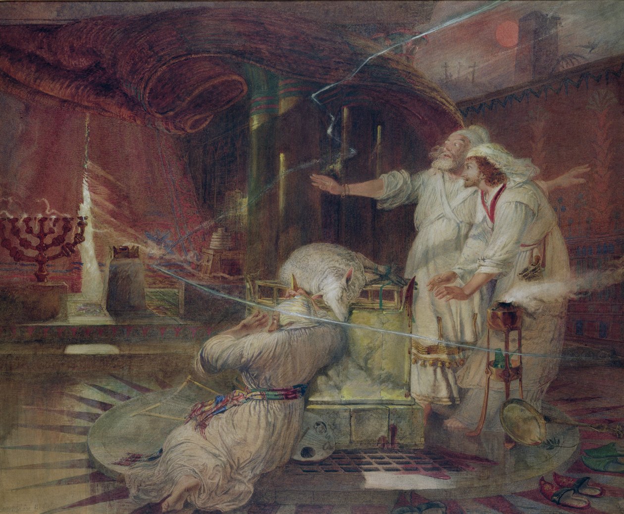 Zerwanie zasłony, 1869 autorstwa William Bell Scott
