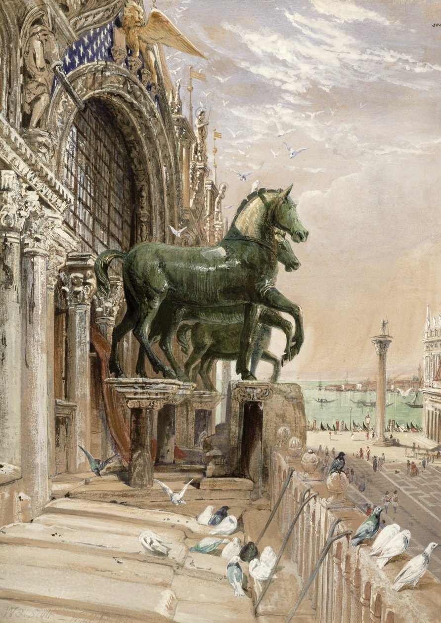 Górna część fasady kościoła św. Marka, 1862 autorstwa William Bell Scott