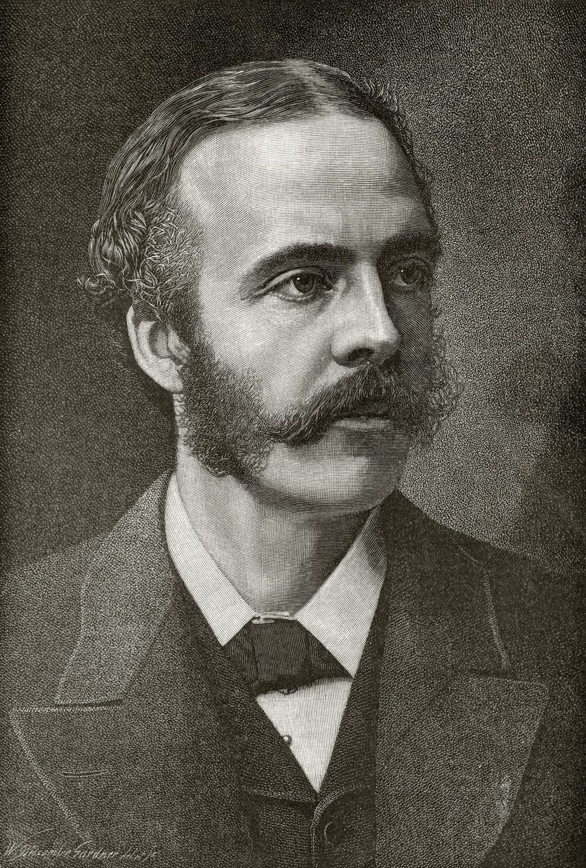 Arthur James Balfour, z „The English Illustrated Magazine”, 1891-92 autorstwa William Biscombe Gardner