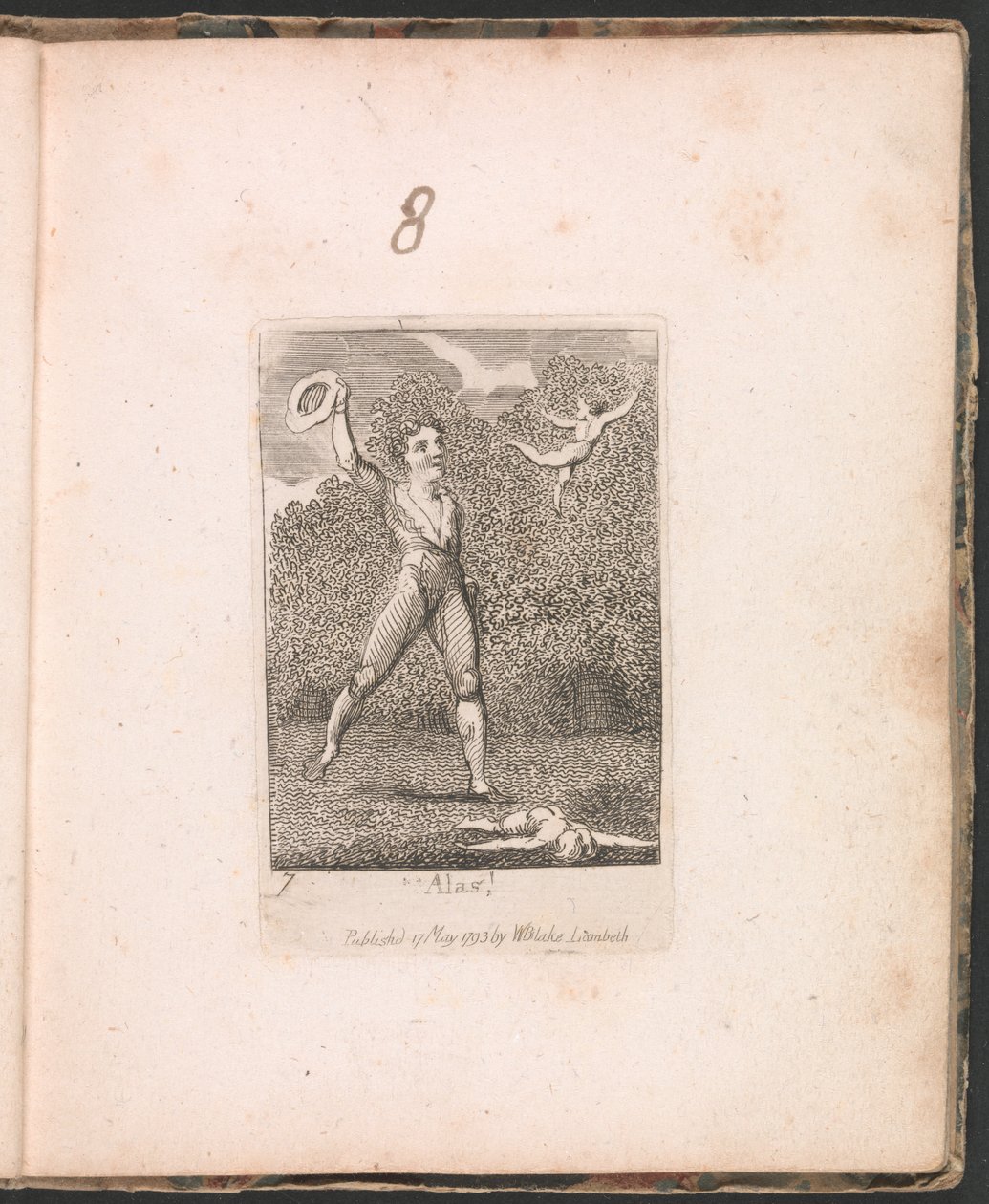 Alas, tablica 9 z książki Dla dzieci. The Gates of Paradise, 1793 autorstwa William Blake