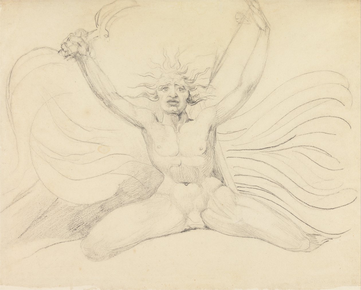 Albion zmusza cztery zoa do właściwych zadań autorstwa William Blake