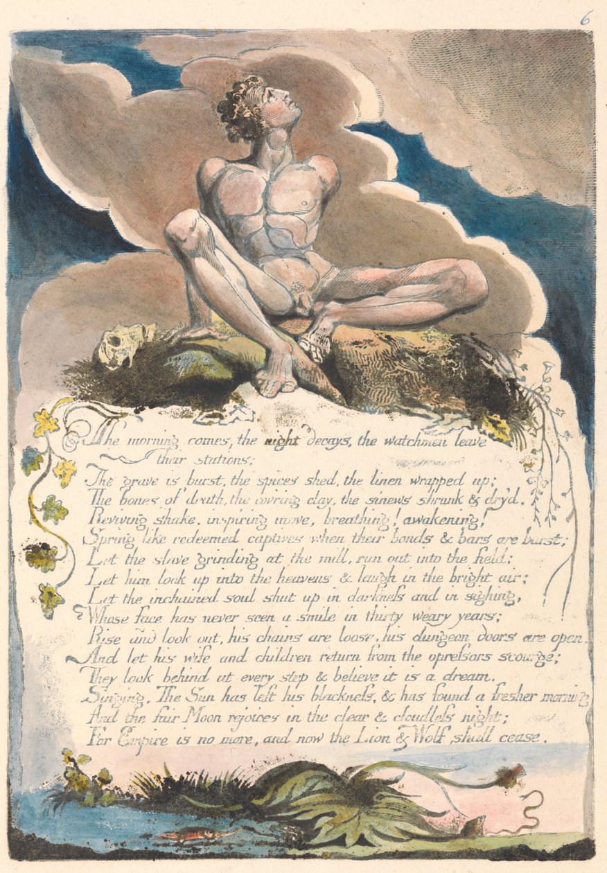 Ameryka. Proroctwo, płyta 8, Nadchodzi poranek.... autorstwa William Blake