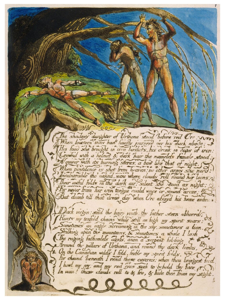 America a Prophecy kopiuje płytę 03 autorstwa William Blake