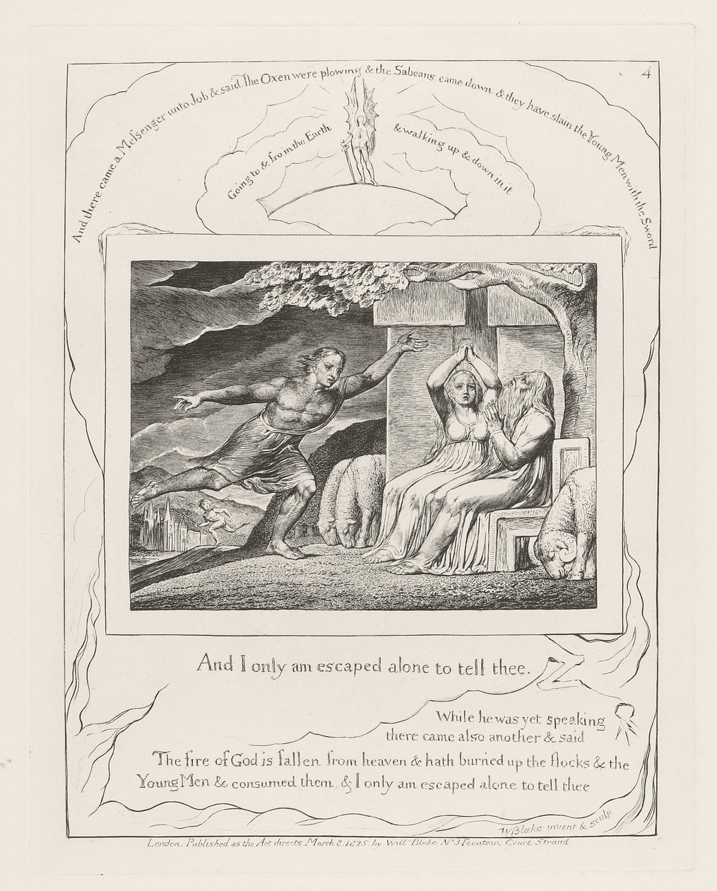 I tylko sam uciekłem, aby ci powiedzieć., 1825 autorstwa William Blake