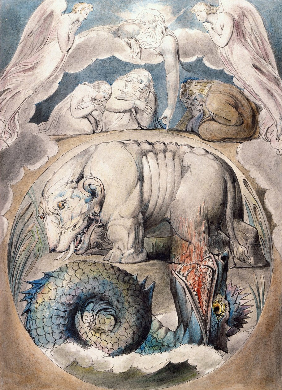 Behemoth i Lewiatan autorstwa William Blake