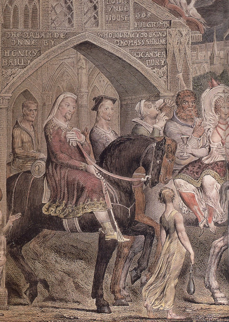 Blake-Cant-pielgrzymi-detal-b Chaucer autorstwa William Blake