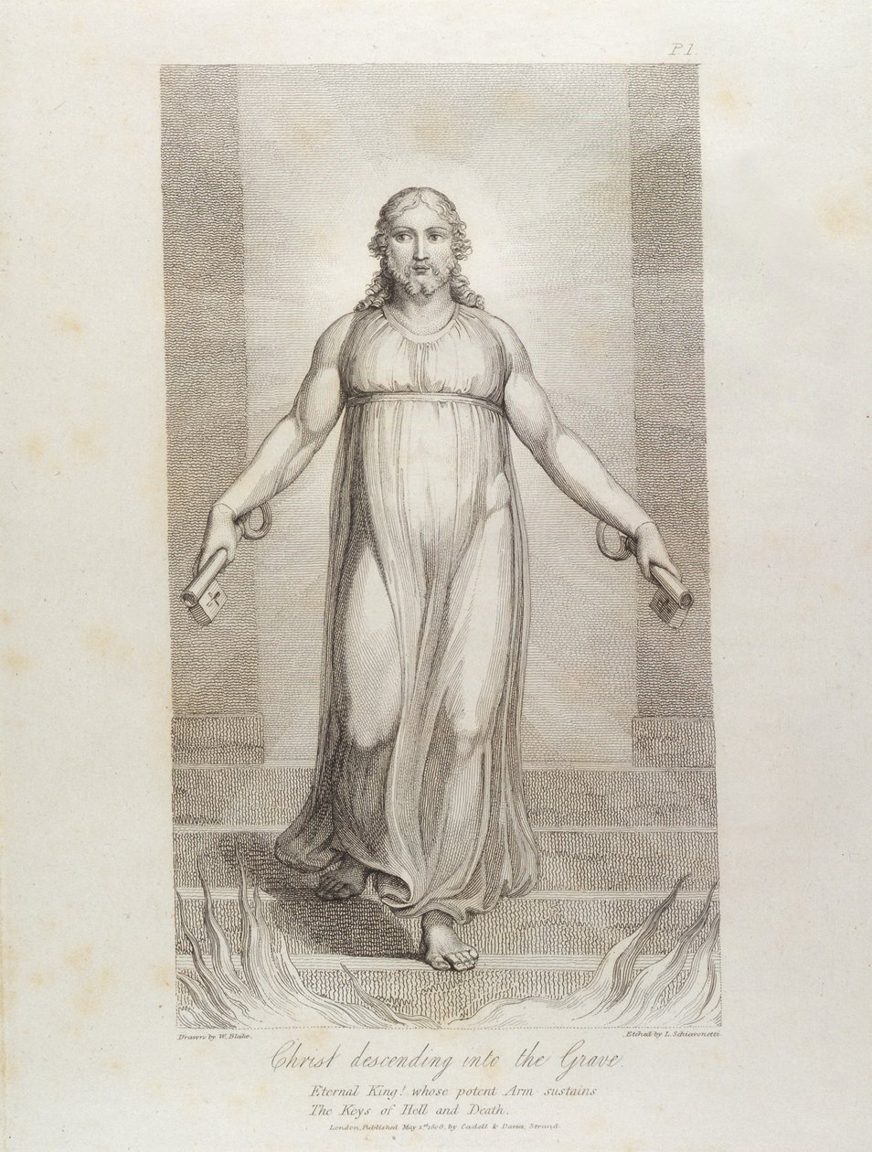 Chrystus schodzący do grobu, pl.3, ilustracja z „Grób, poemat” Williama Blake