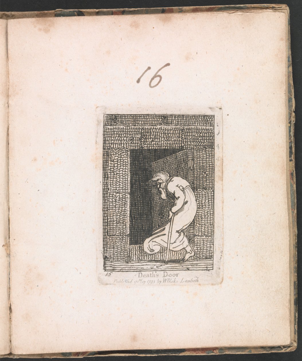 Drzwi śmierci, płyta 16 z For Children. Bramy Raju, 1793 autorstwa William Blake