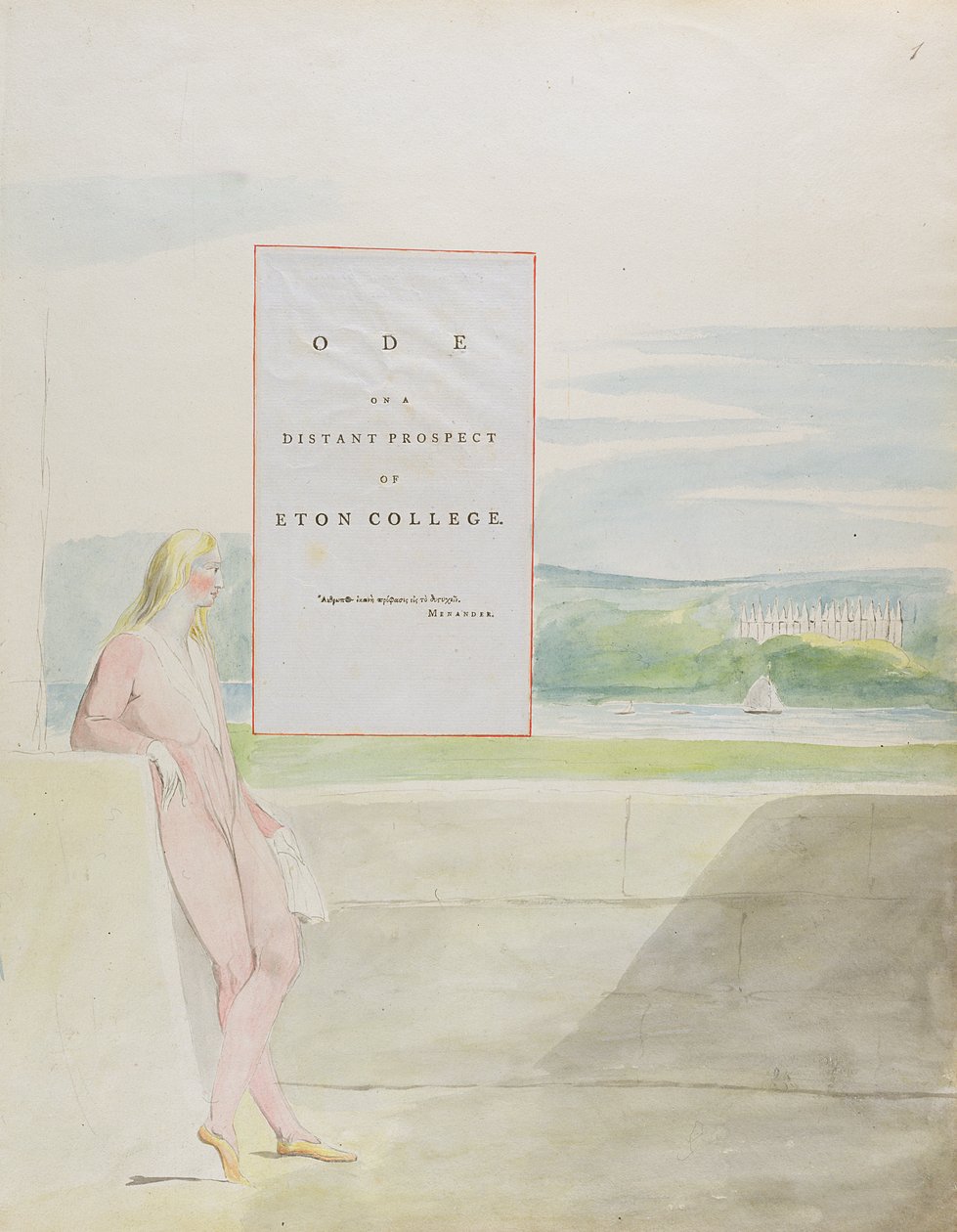 Projekt 13 do "Ody na temat odległego widoku Eton College" z "Poematów Thomasa Graya", wydanych w latach 1797-98 (wc piórem i tuszem na papierze) autorstwa William Blake