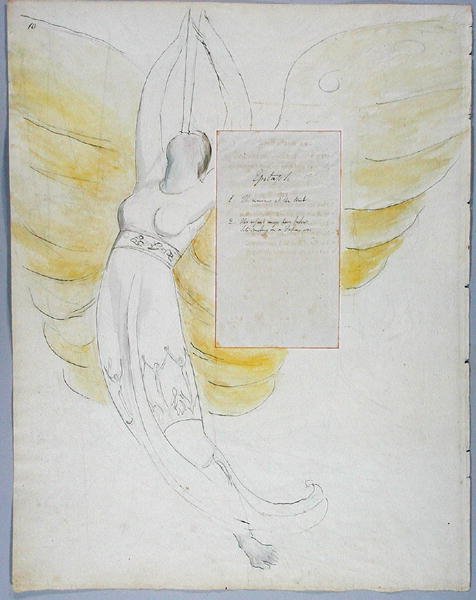 Epitafium Pani Clarke, wzór 102 z Wierszy Thomasa Graya, 1797-98 (wc z piórem i atramentem na papierze) autorstwa William Blake