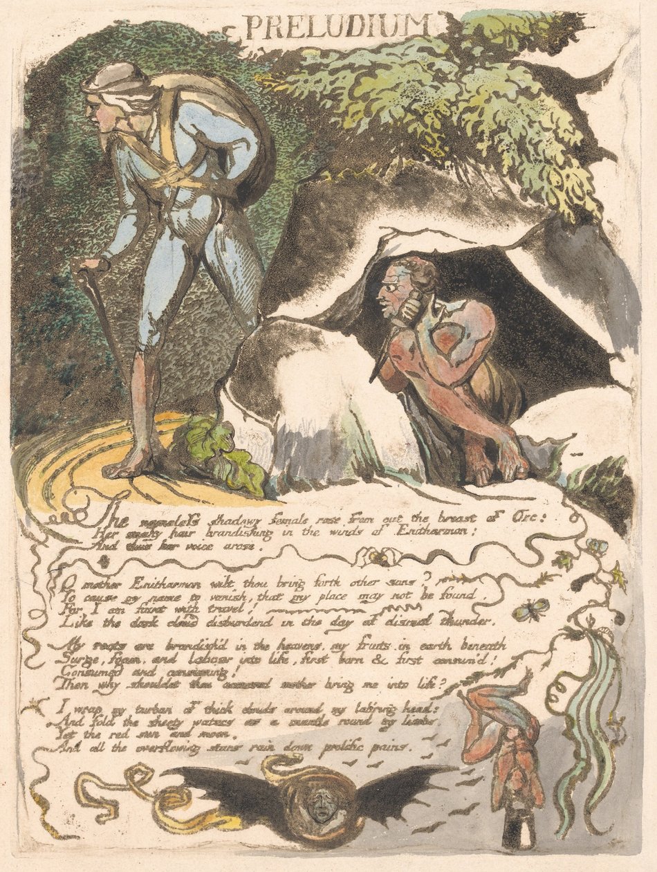 Europa. Proroctwo, Tablica 3, Preludium autorstwa William Blake