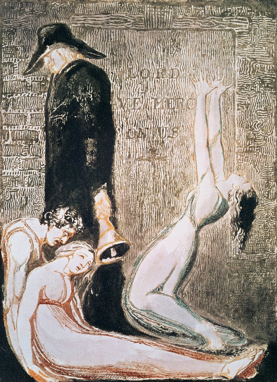 Europa proroctwem; Plaga, ok. 1794 (akwaforta płaskorzeźbiona, rycina, wc) autorstwa William Blake