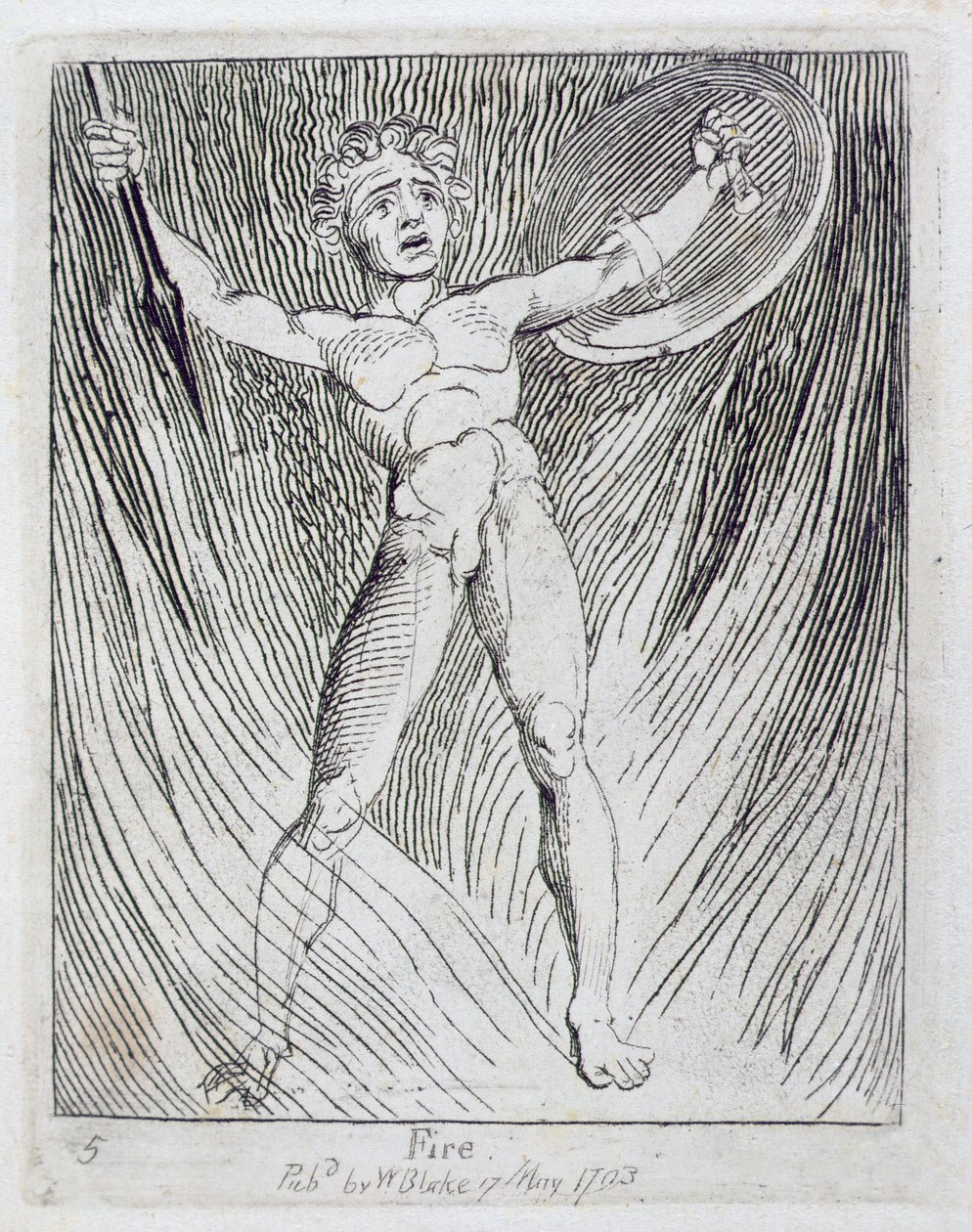 Ogień, płyta 7 z filmu „Dla dzieci. Bramy raju”, 1793 (patrz 77547) autorstwa William Blake