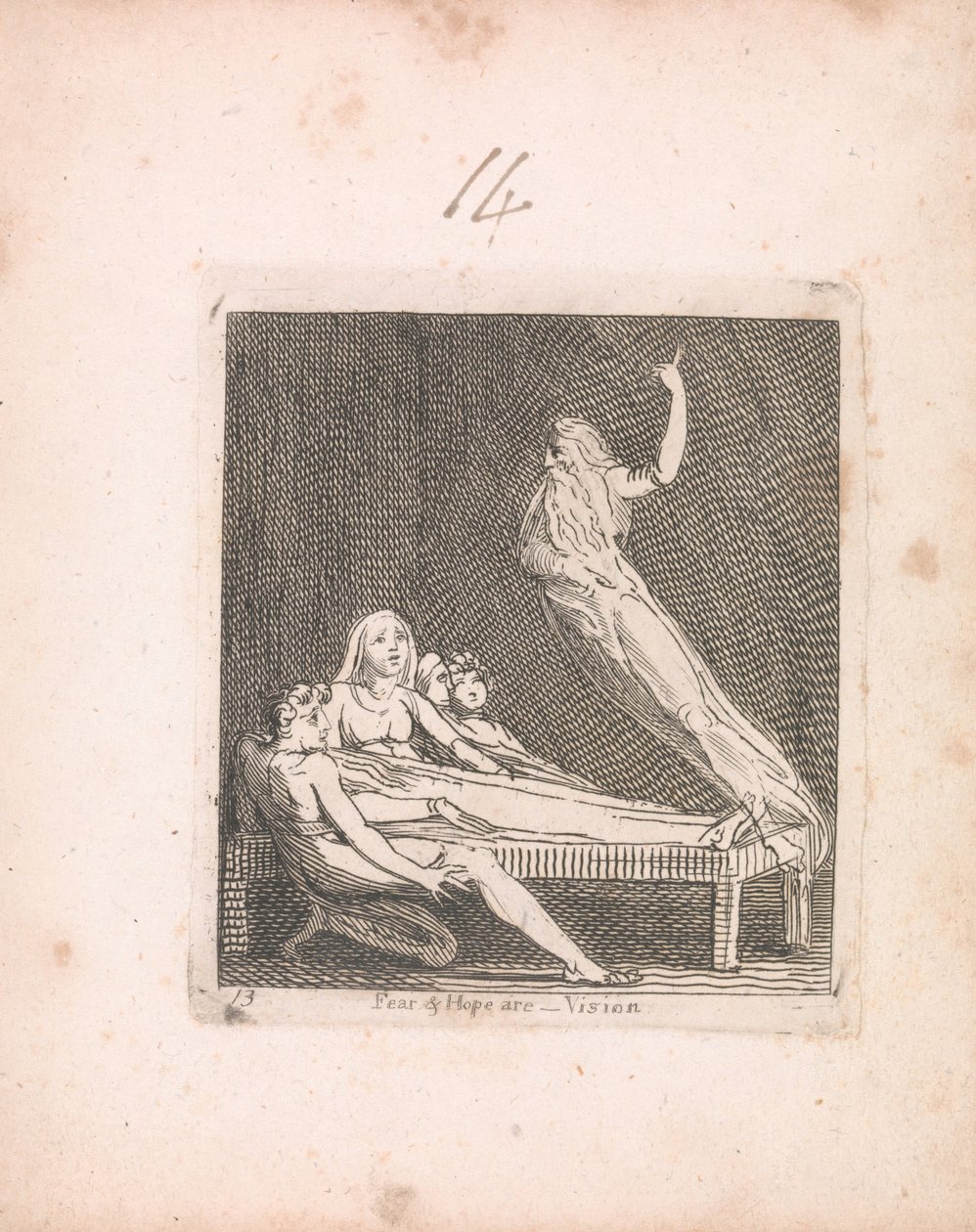 Dla dzieci. Bramy Raju, Tablica 15, Strach i nadzieja to -- Wizja autorstwa William Blake
