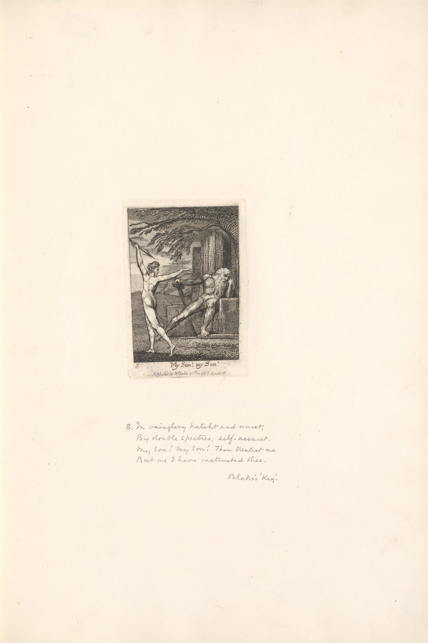 Dla płci - Bramy raju, płyta 10, Mój synu! mój syn! autorstwa William Blake