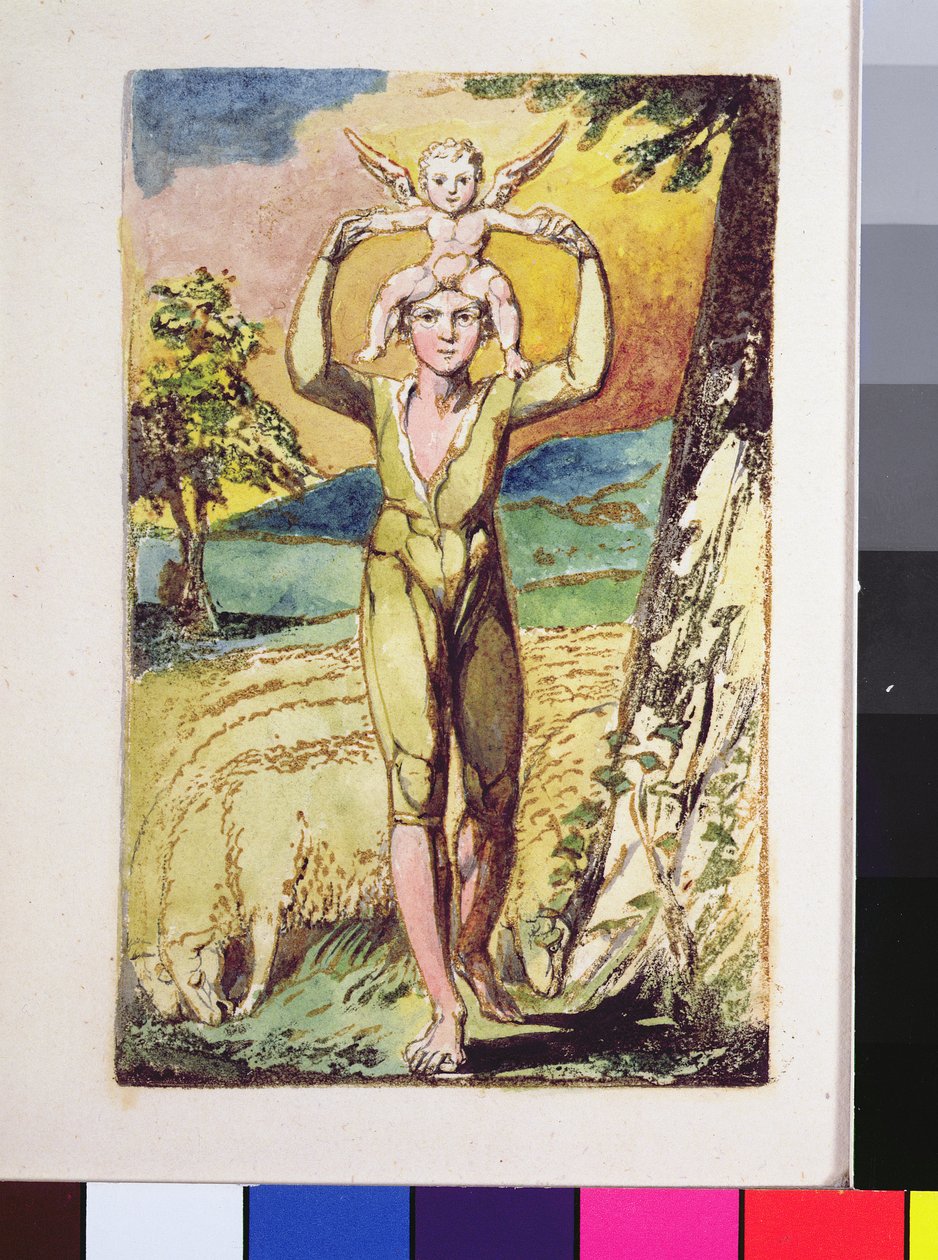 Frontyspis, z Pieśni niewinności autorstwa William Blake