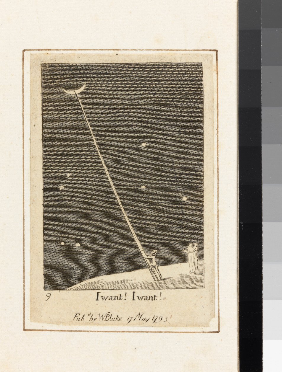 Chcę! I Want!, z For the Sexes: The Gates of Paradise, 1793 (rycina liniowa) autorstwa William Blake