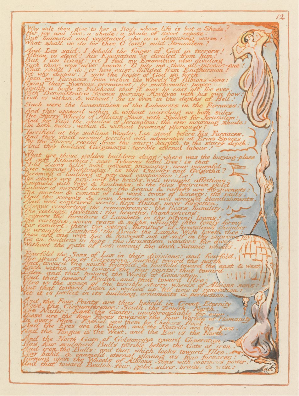 Jerozolima, ilustracja 12, Czemu chcesz jej dać... autorstwa William Blake