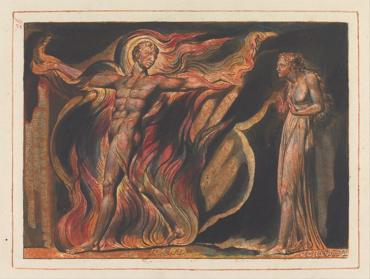 Jerozolima, ilustracja 26, Takie wizje mają... autorstwa William Blake
