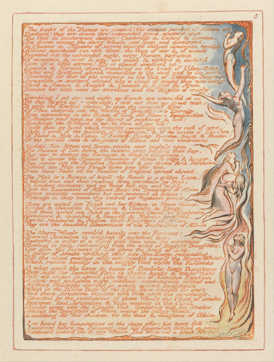 Jerozolima, ilustracja 5, Brzegi Tamizy.... autorstwa William Blake