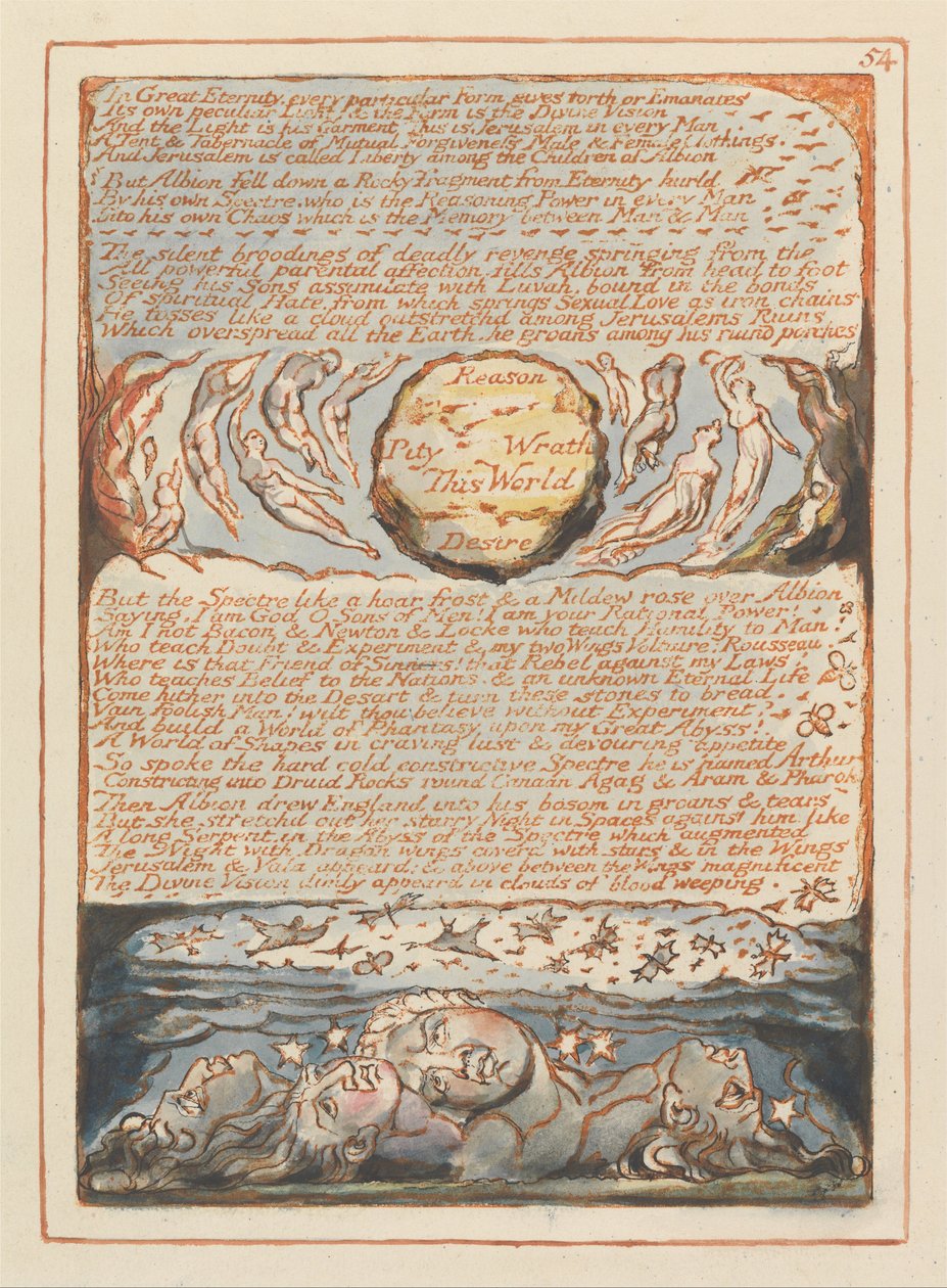 Jerozolima, Tablica 54, W Wielkiej Wieczności.... autorstwa William Blake