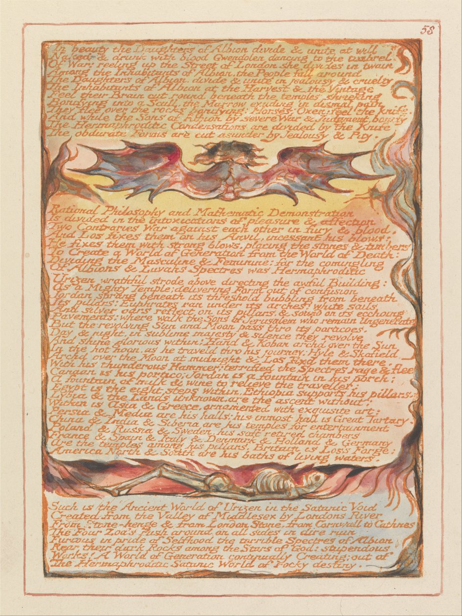 Jerozolima, Tablica 58, W piękności Córki Albionu.... autorstwa William Blake