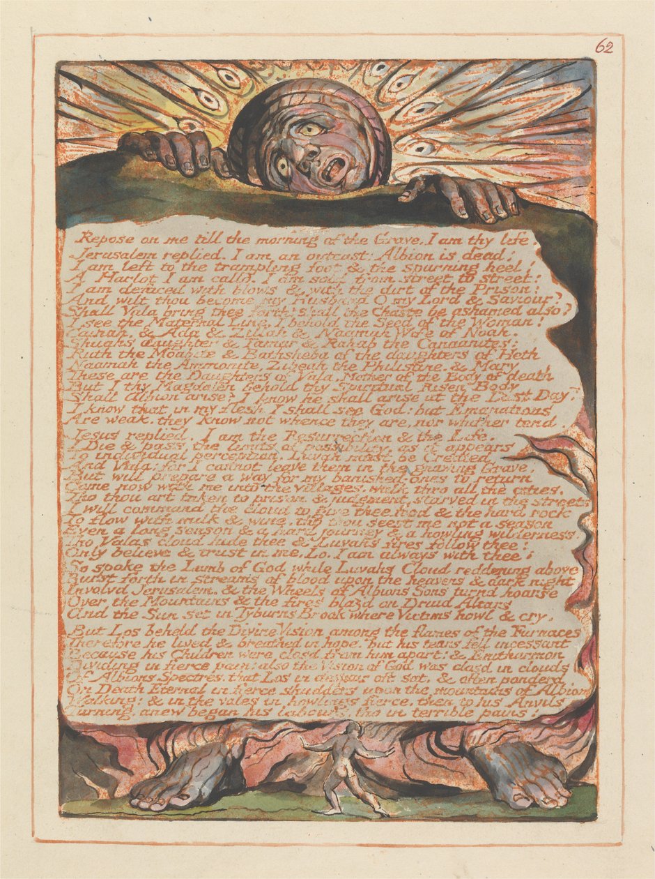 Jerozolima, tablica 62, Oprzyj się na mnie.... autorstwa William Blake