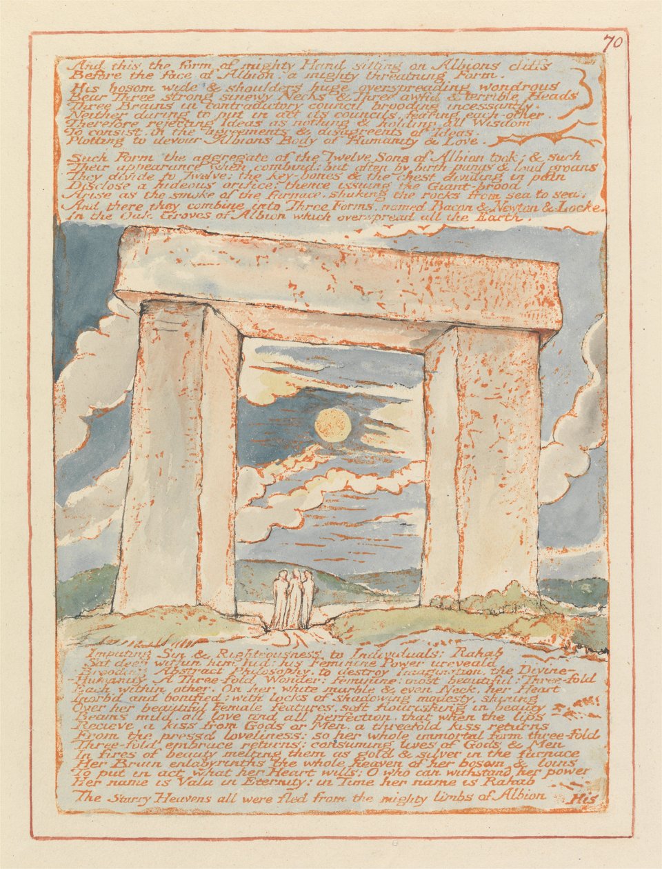 Jerozolima, tablica 70, A to forma potężnej ręki.... autorstwa William Blake