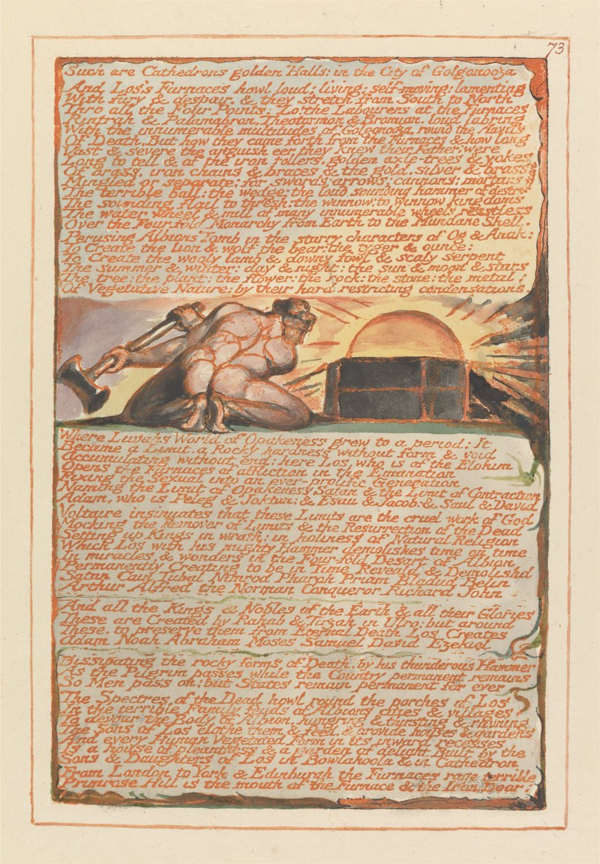 Jerozolima, Tablica 73, Takie są Złote Sale Katedry.... autorstwa William Blake