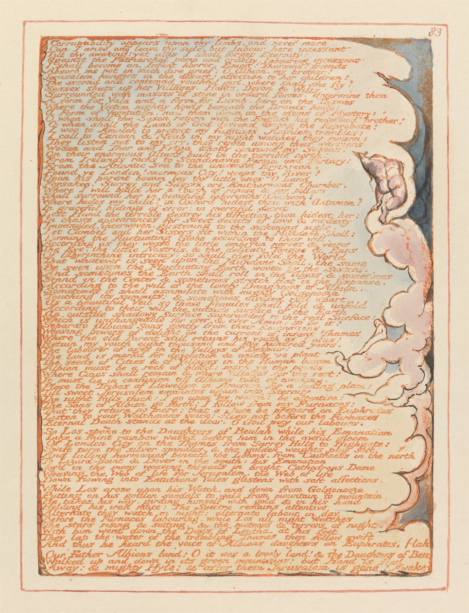 Jerozolima, ilustracja 83, Zepsucie pojawia się na twych kończynach.... autorstwa William Blake