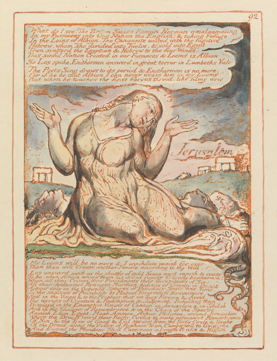 Jerozolima, Plate 92, Co ja widzę! .... autorstwa William Blake